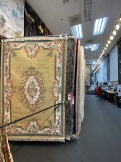 5x7 Area Rugs Carpet Rugs Medalian Design Thick Colors Beige Rust Green 