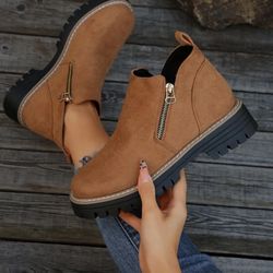 Camel Colored Ankle Boots 