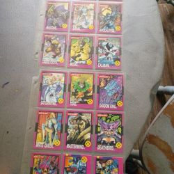 18 1992 X-Men Marvel Comic Collector Cards