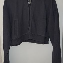 Skims cropped zip up jacket