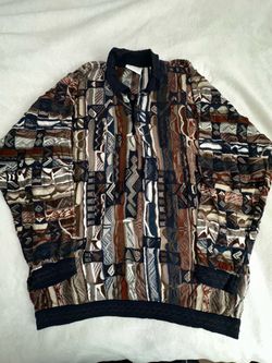 Coogi Vintage Abstract Pattern Knit Pullover Sweater
