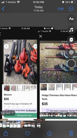 Blowers and Hedge Trimmers