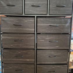 WLIVE Storage Organizer Unit with 11 Fabric Bins