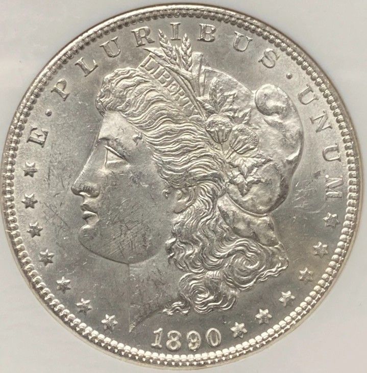 1890 CC $1 MORGAN SILVER DOLLAR COIN