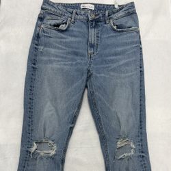 Zara Women’s (US6) Distressed Straight Leg Jeans