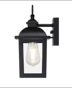new Other-allen + roth Belford 11.4” H Hardwired Outdoor Wall Light, Matte Black 