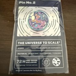 kurzgesagt pin no. 2 LIMITED EDITION PIN the universe to scale