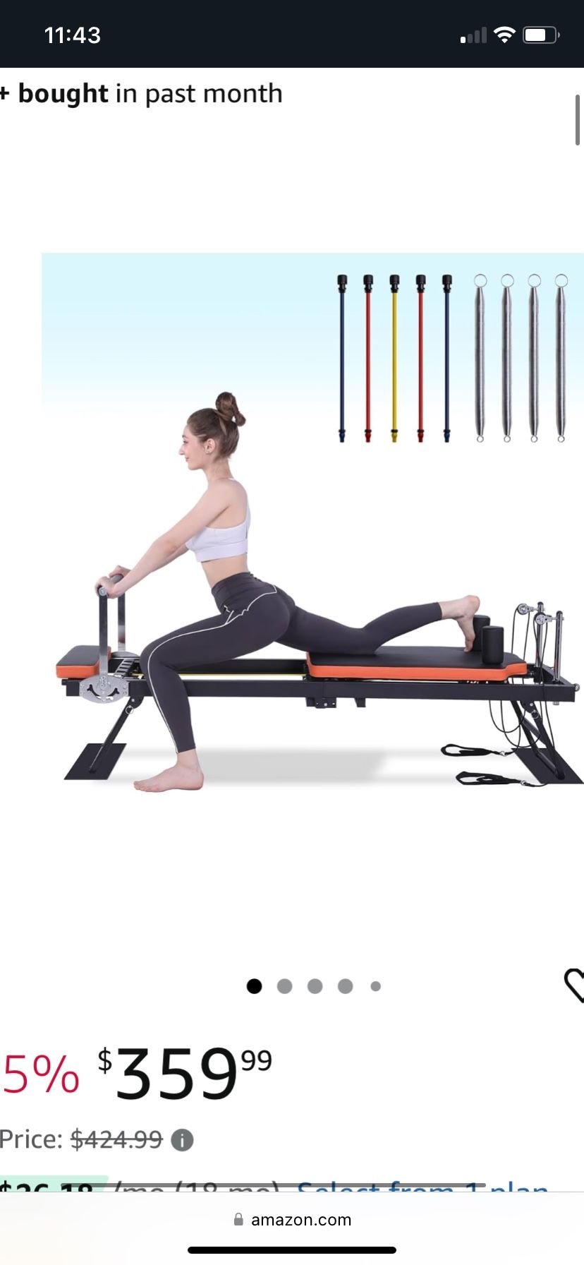 Pilates Reformer,Dpiolrcag Foldable Pilates Machine Equipment
