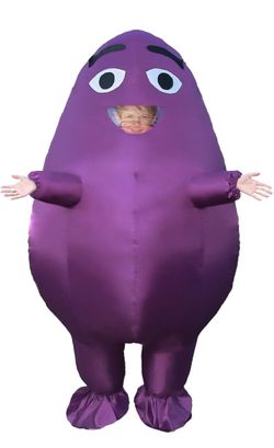Grimace Costume Purple Grimace Inflatable Costume Suit for Kids