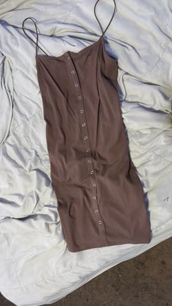brown size small spaghetti strap dress