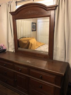Dresser with mirror