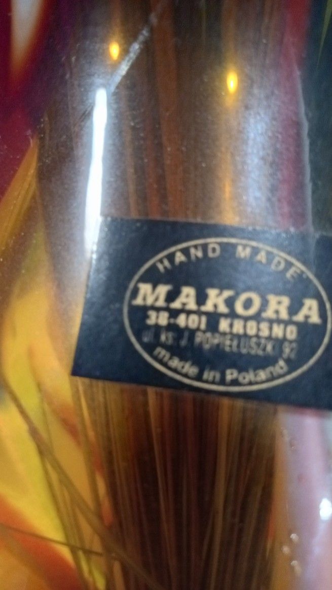 Polish Hand Made Glass Vase