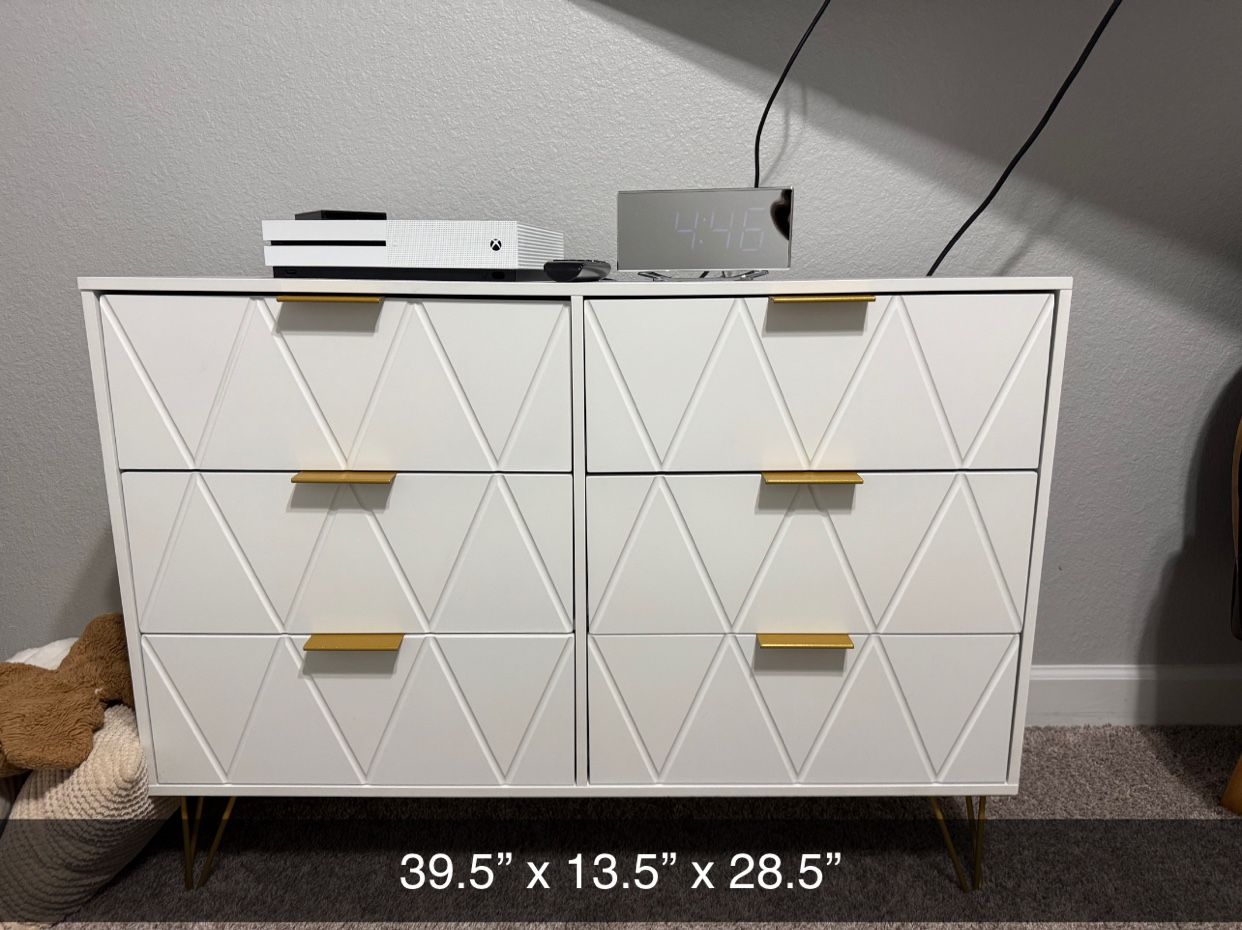 3 White Dressers