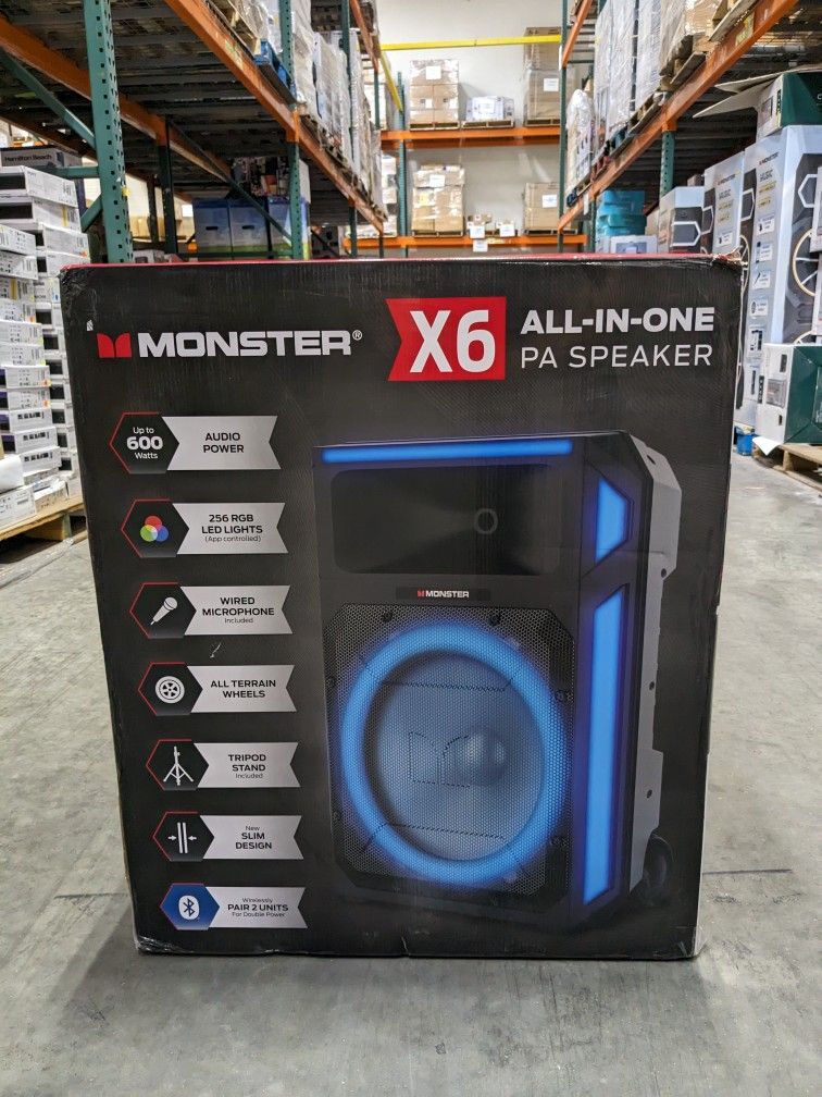Monster X6 All-in-One PA Bluetooth Speaker System
