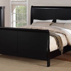 California king size sleigh bed with orthopedic mattress included