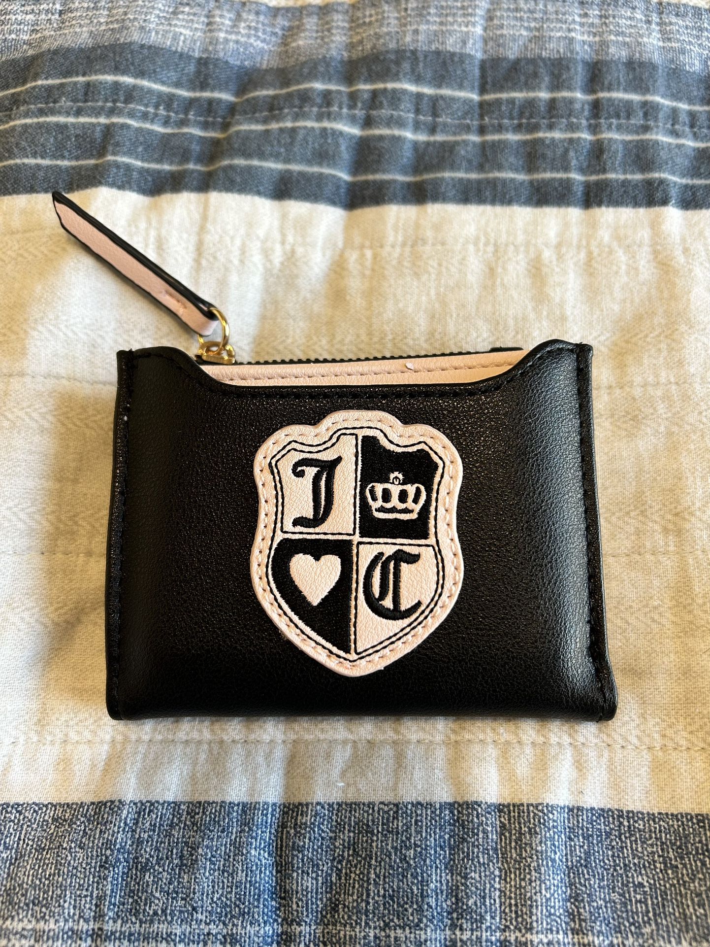 Juicy Couture Black and Pink Wallet with pullout Credit Card Holder