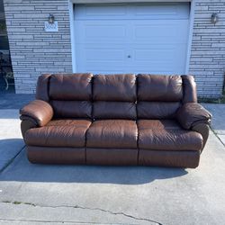 Brown Reclining Sofa With Free Delivery