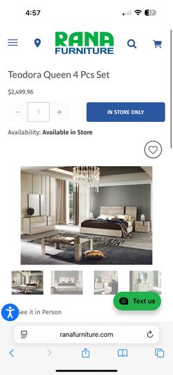 Queen bedroom set rana furniture