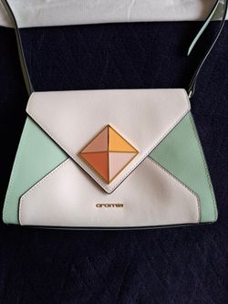 Cromia Cocktail crossbody bag in a multicolored leather design. 100% Authentic and Genuine Leather. Italy. Like NEW 10x7x3