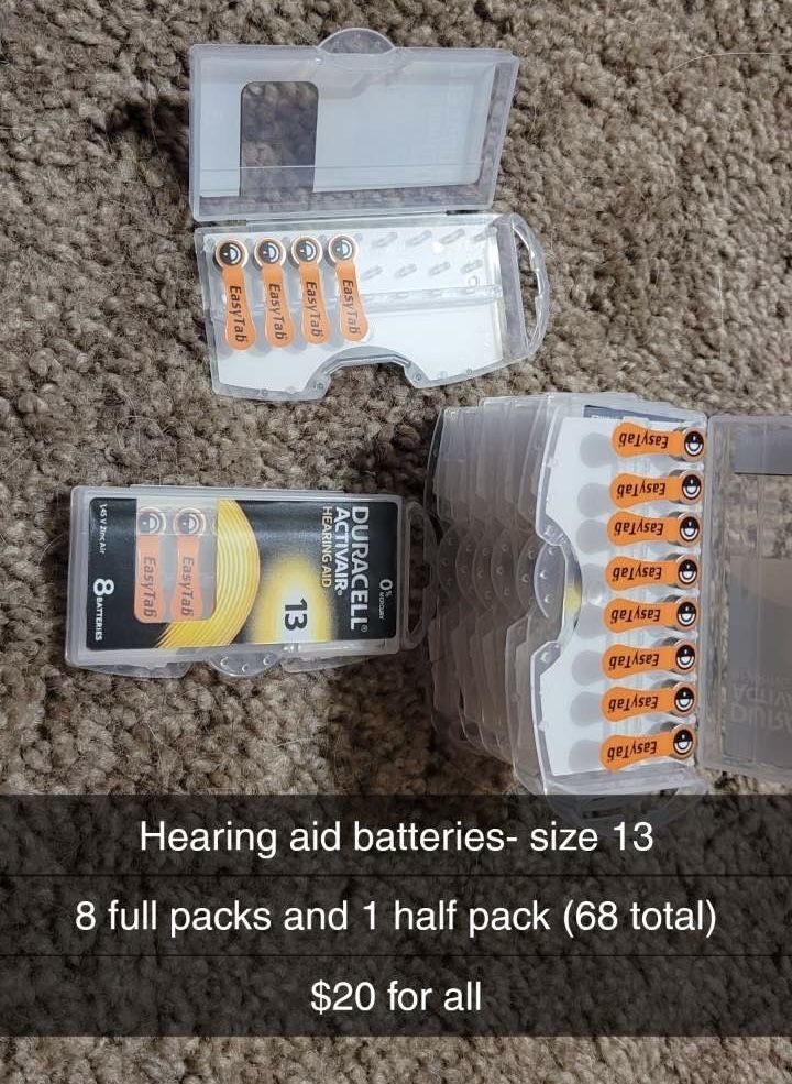 size 13 hearing Aid Batteries