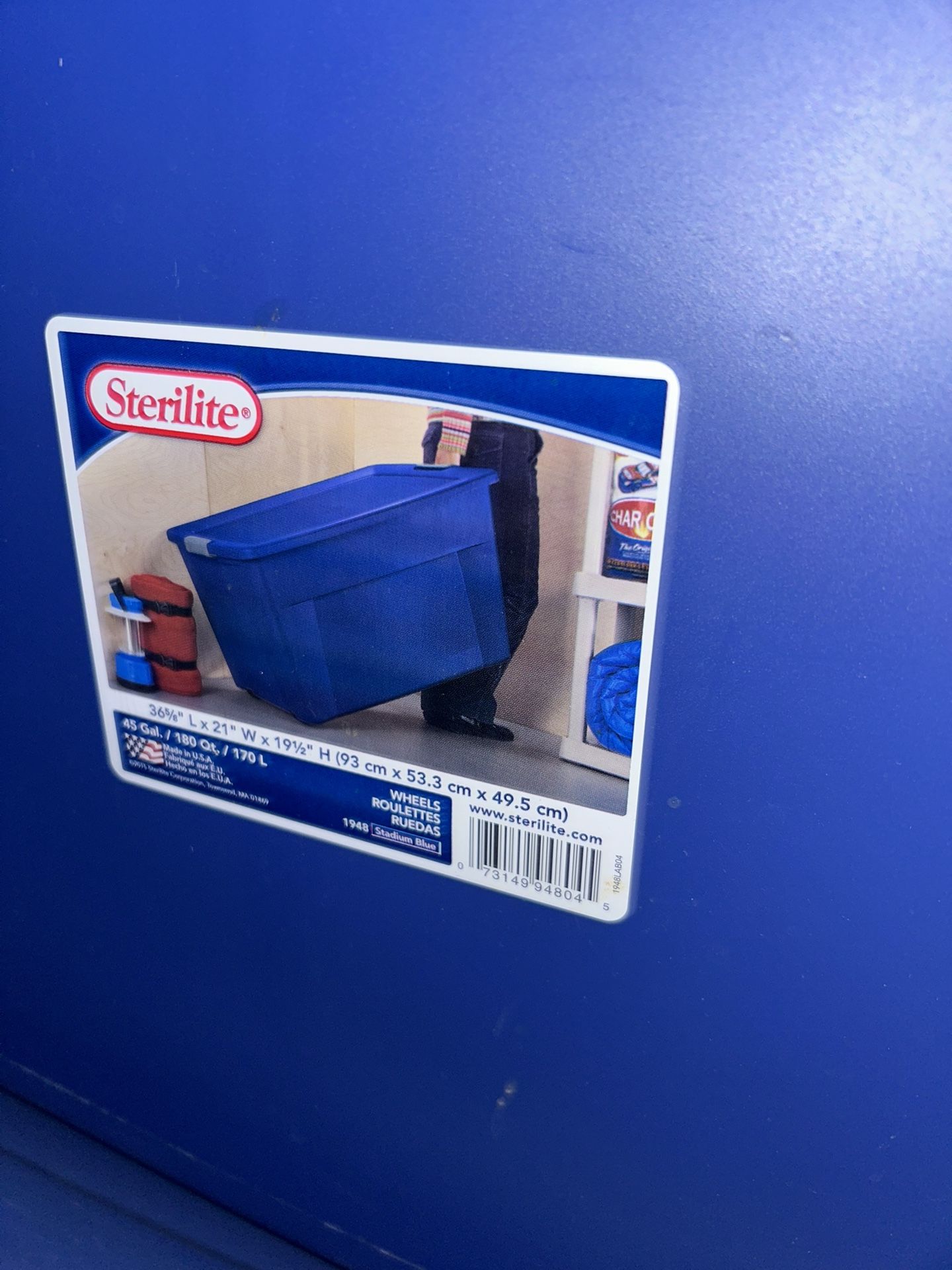 45 Gallon Storage Bins.