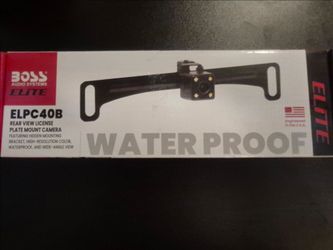 Rear view license plate mount camera