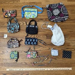 Lot Of 12 Vera Bradley Items Bags Purse Etc
