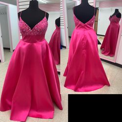 New With Tags Alyce Paris Pink & Sequin Long Formal Dress & Prom Dress $199
