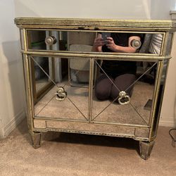 Mirrored Night Stands/Side Tables - Two