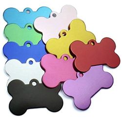 Pet Tag Dog Bone Cat Pet Tags Charm Tag Custom ID Free Deep Double Sided Diamond Engraved Multiple