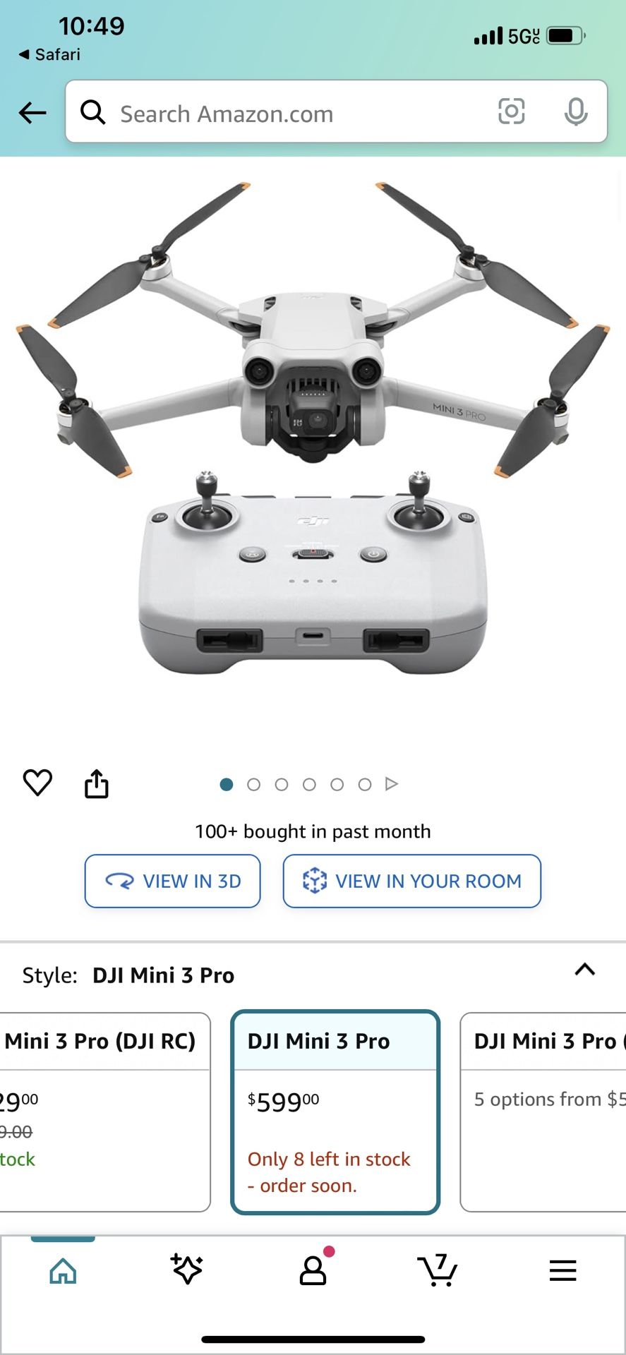 DJI Mini 3 Pro (DJI RC), Mini Drone with 4K Video