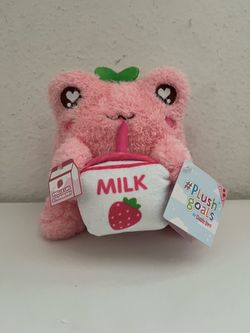 Strawberry Milk Frog Plush
