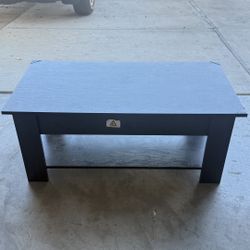 Lift Top Coffee Table with Storage Shelf, Black wood finish