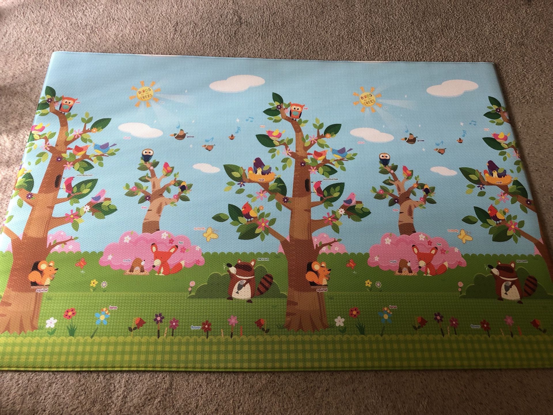 Baby Care Play Mat Birds In The Tree