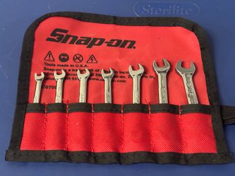 Snap-on Tools 7 pc 6-Point Metric Flank DriveR Midget Combination Wrench Set (4-9 mm)
