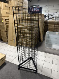 Triangular Rolling Gridwall Panel Base With Casters And Joiner Clamps 