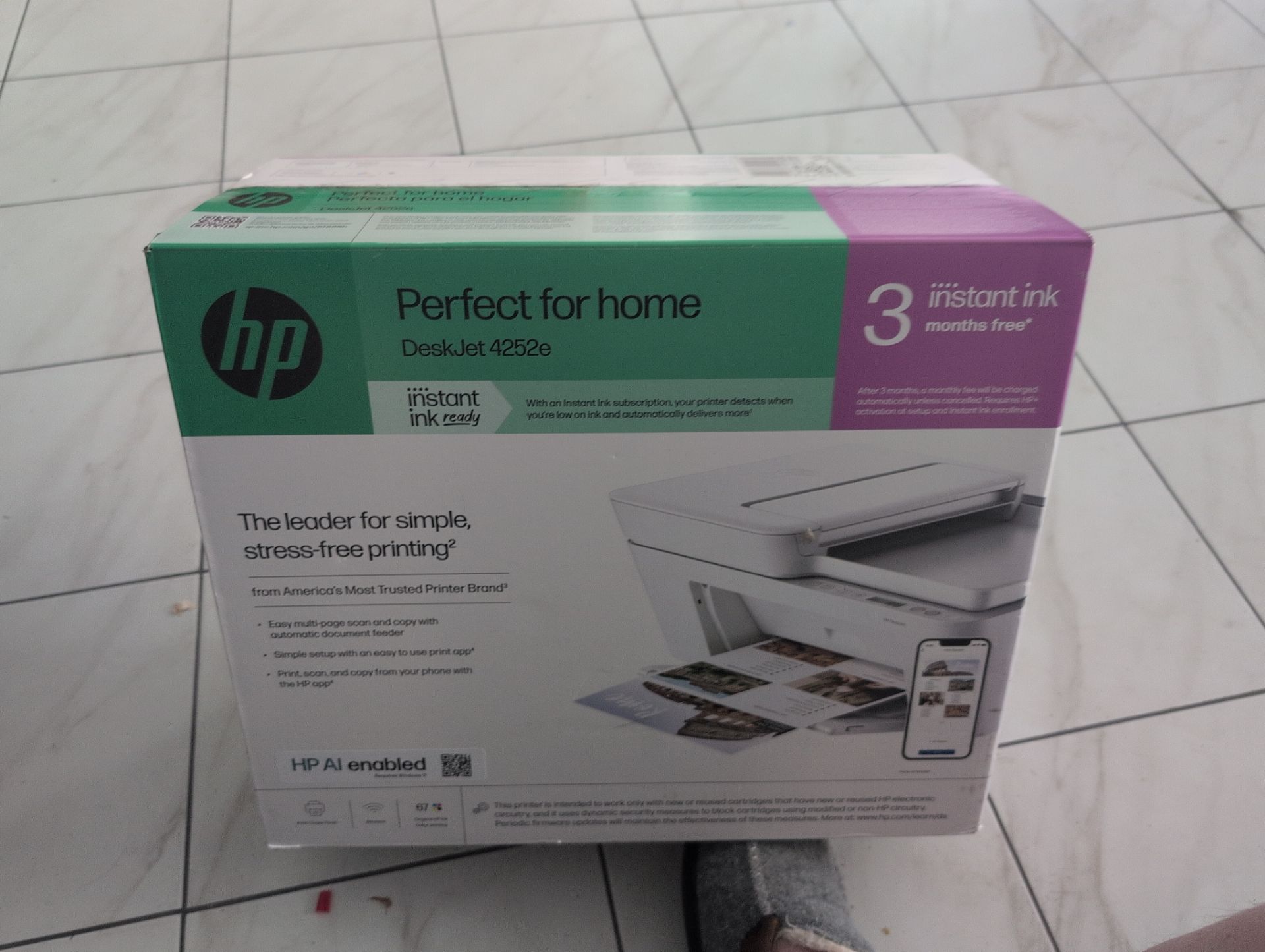 HP DeskJet 4252e All-in-One Printer – Unused