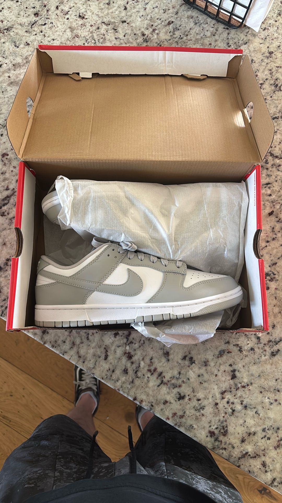 Brand new grey nikes dunks 