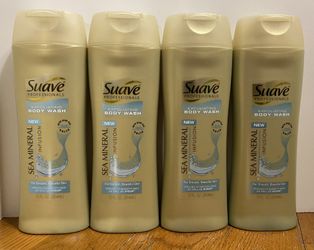 Suave Professionals Sea Mineral Infusion Exfoliating Body Wash (Set of 4)
