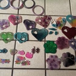 Homemade Key Chains/ Tic Tax Toe Boards/Dog Tags