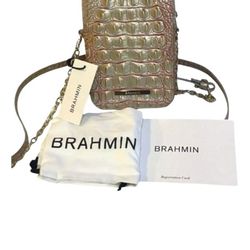 Brahmin Gold Crossbody Bag with Luxurious Finish