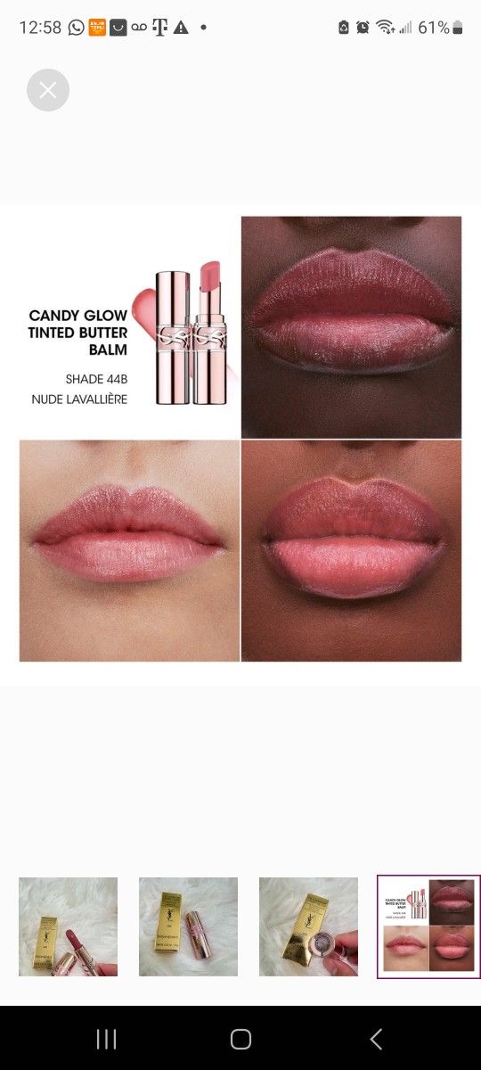 Yves Saint Laurent Candy Glow Lip Balm 44B Nude Lavalliere