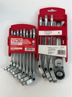 hyper tough 12 piece flex head ratcheting wrench set new