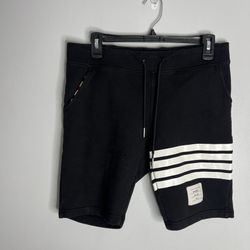 Thom Browne Loopback Cotton Sweatshorts Mens Size 2 Black *FLAW*