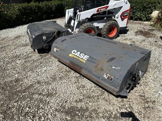 Skid steer box broom street sweeper attachments