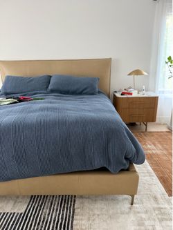 King bed leather bed frame