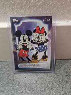 2026 Topps Disney MICKEY and MINNIE D23 Exclusive Promo Card in Top Loader