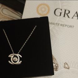 GRA Certified Double C "Dancing Diamond Necklace 