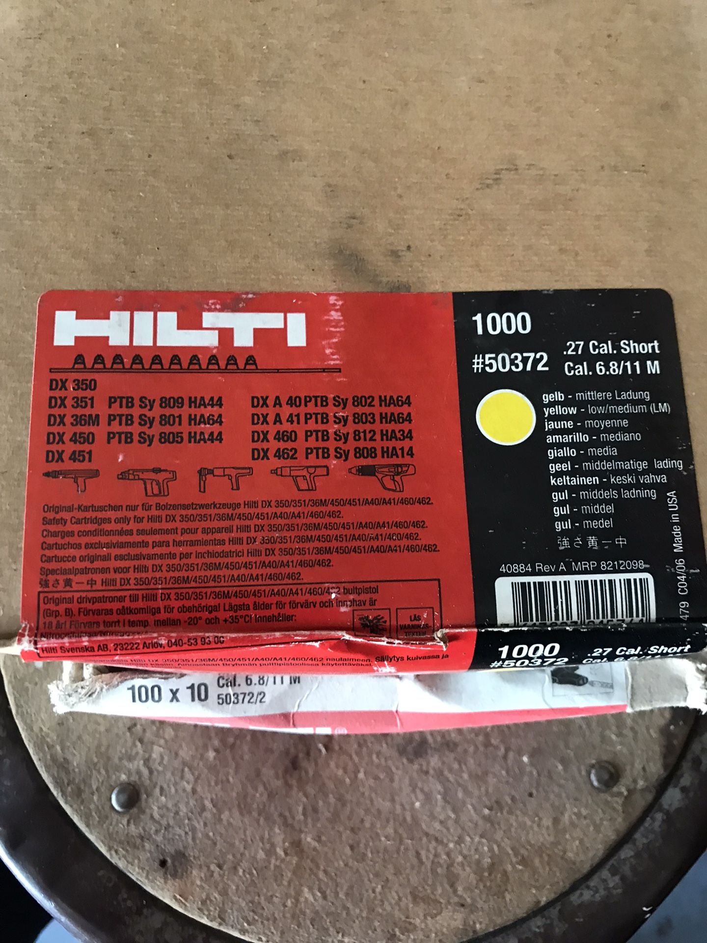 Hilti .27 Cal Short Shot