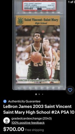 2003 Lebron James Baskeball Card #2A